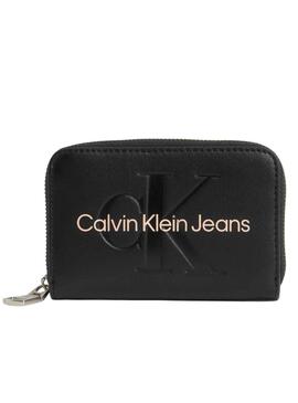 Portafoglio Calvin Klein Sculpted Med Nero per Donna
