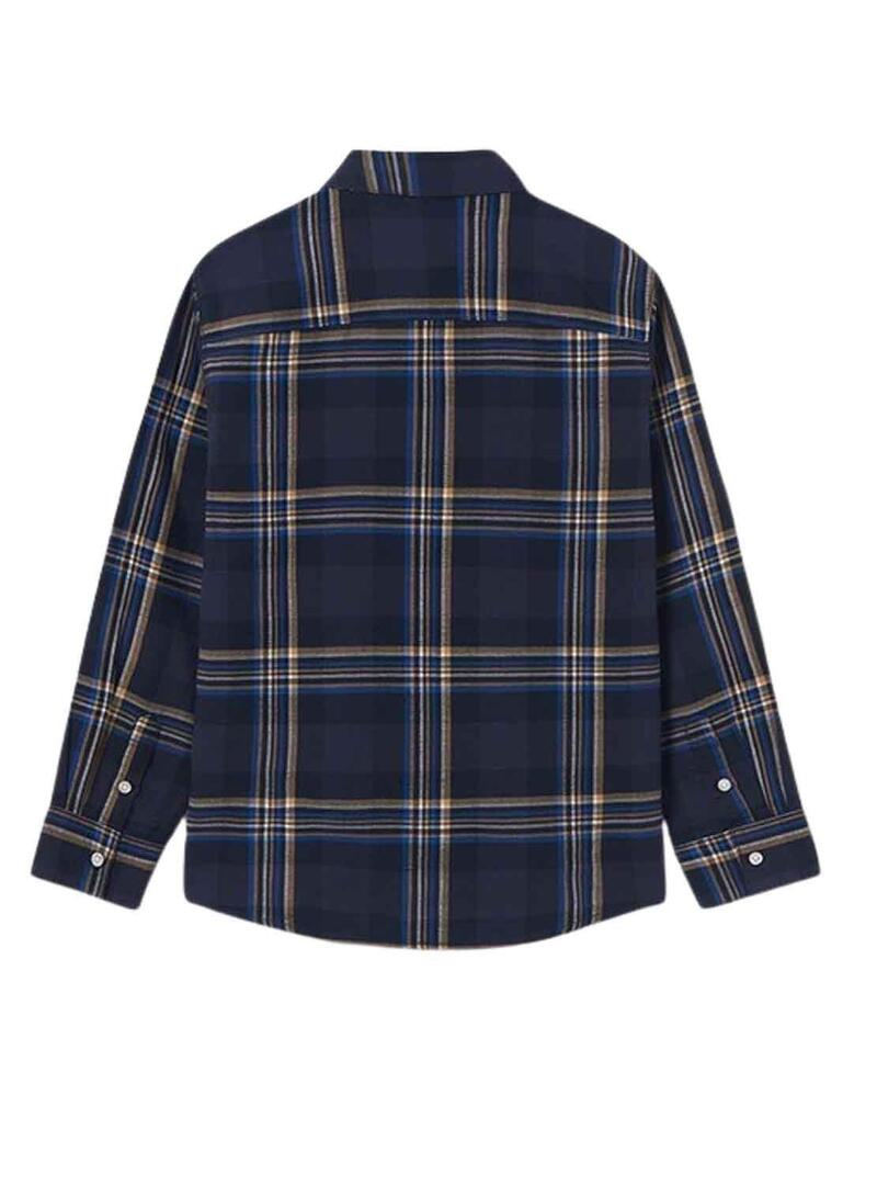 Camicia Mayoral Quadri Blu Navy per Bambino