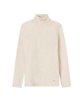 Pullover Mayoral Cinere Tricot Beige per Bambina