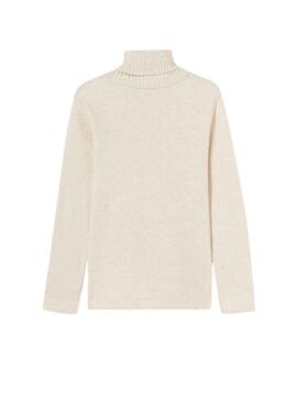 Pullover Mayoral Cinere Tricot Beige per Bambina