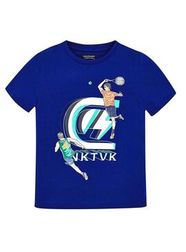 T-Shirt Mayoral Logo Blue Bambino