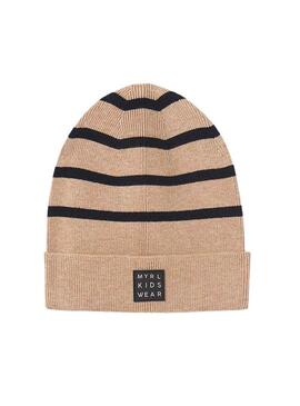 Cappello Mayoral Galletta Strisce Beige per Bambina