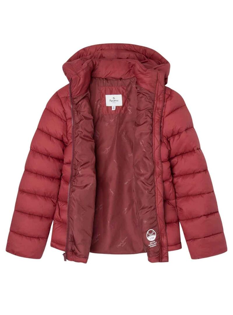 Giubbotto Pepe Jeans Simone Trapuntato Bordeaux Bambina