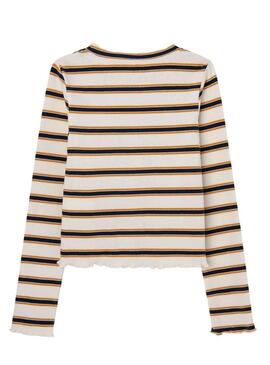 T-Shirt Pepe Jeans Viola Strisce per Bambina