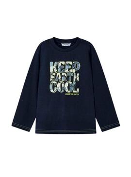 T-Shirt Mayoral Dettagli Neon Blu Navy Bambino