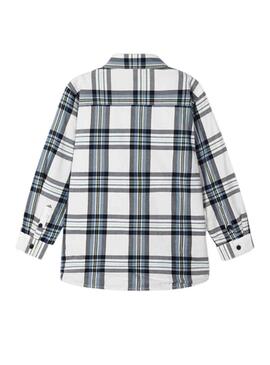 Overshirt Mayoral Quadri Blu Bianco Bambino