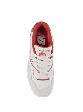 Sneakers New Balance 550 Bianco Rosso Bambini