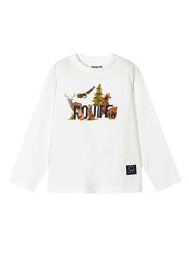 T-Shirt Mayoral On Percorso Bianco per Bambino
