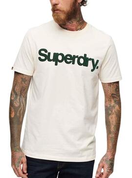 T-Shirt Superdry Core Logo Classic Bianco Uomo