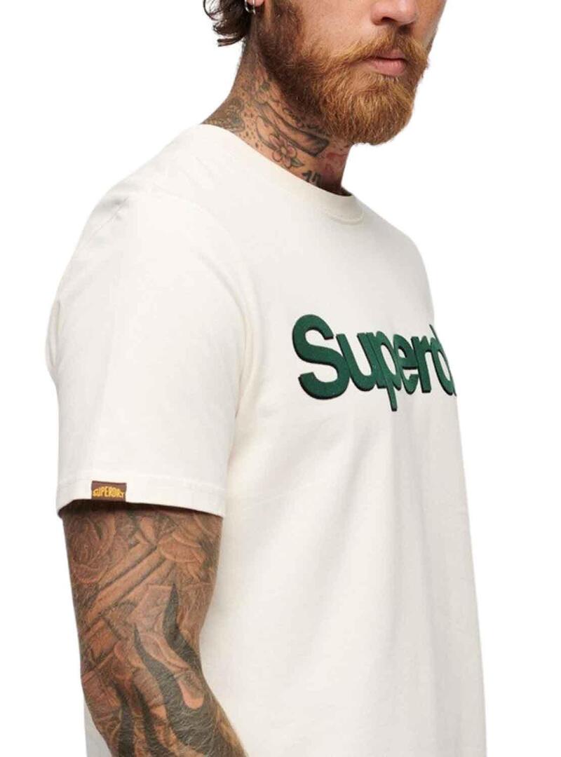 T-Shirt Superdry Core Logo Classic Bianco Uomo