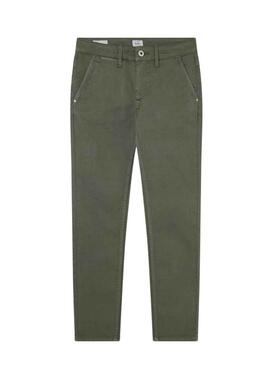 Pantaloni Chino Pepe Jeans Greenwich Verde Bambino