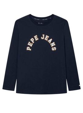 T-Shirt Pepe Jeans Pierce Blu per Bambino