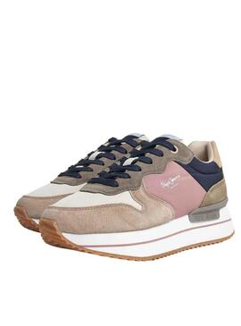 Sneakers Pepe Jeans Rusper Queen Rosa per Donna