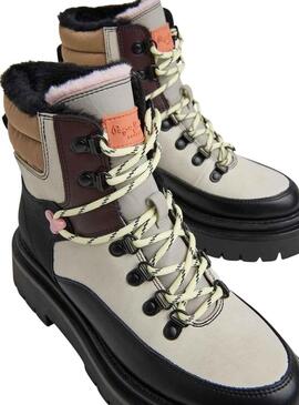 Stivaletto Pepe Jeans Queen Divertente Bianco per Donna