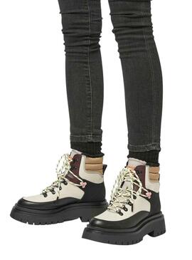 Stivaletto Pepe Jeans Queen Divertente Bianco per Donna