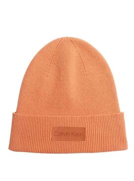 Cappello Calvin Klein Essential Knit Arancione Donna