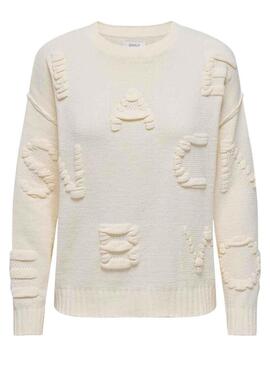 Pullover Only Kia Perde dettaglio Beige per Donna