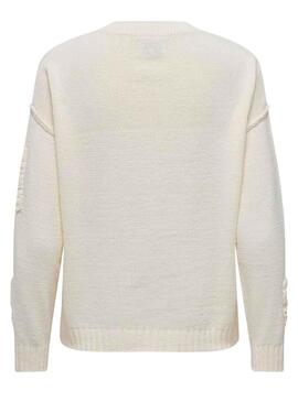 Pullover Only Kia Perde dettaglio Beige per Donna