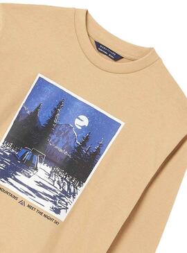 T-Shirt Mayoral Mountains Camel per Bambino