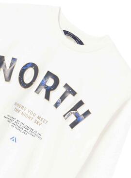 T-Shirt Mayoral North Bianco per Bambino