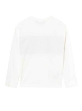 T-Shirt Mayoral Contrastes Bianco per Bambino