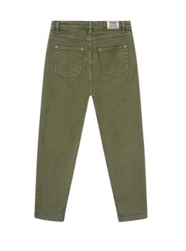 Pantaloni Mayoral Sarga Slouchy Verde per Bambina