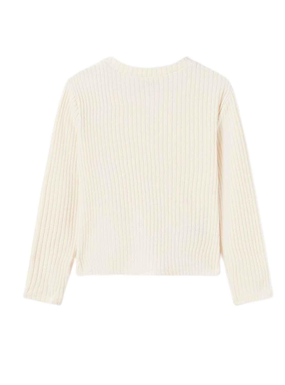 Pullover Mayoral Canale Cut Out Beige per Bambina
