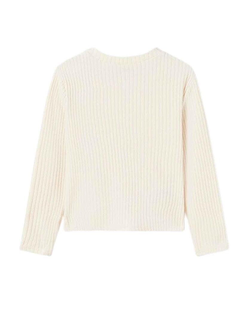 Pullover Mayoral Canale Cut Out Beige per Bambina