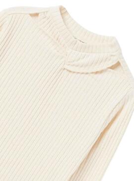 Pullover Mayoral Canale Cut Out Beige per Bambina