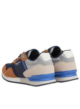 Sneakers Pepe Jeans London Forest Marrone Bambino