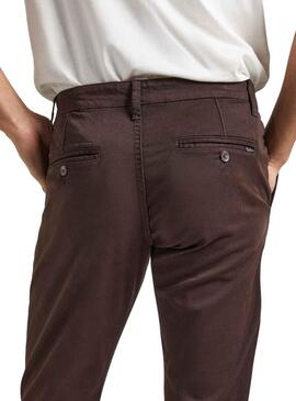 Pantaloni Pepe Jeans Charly Marrone Uomo