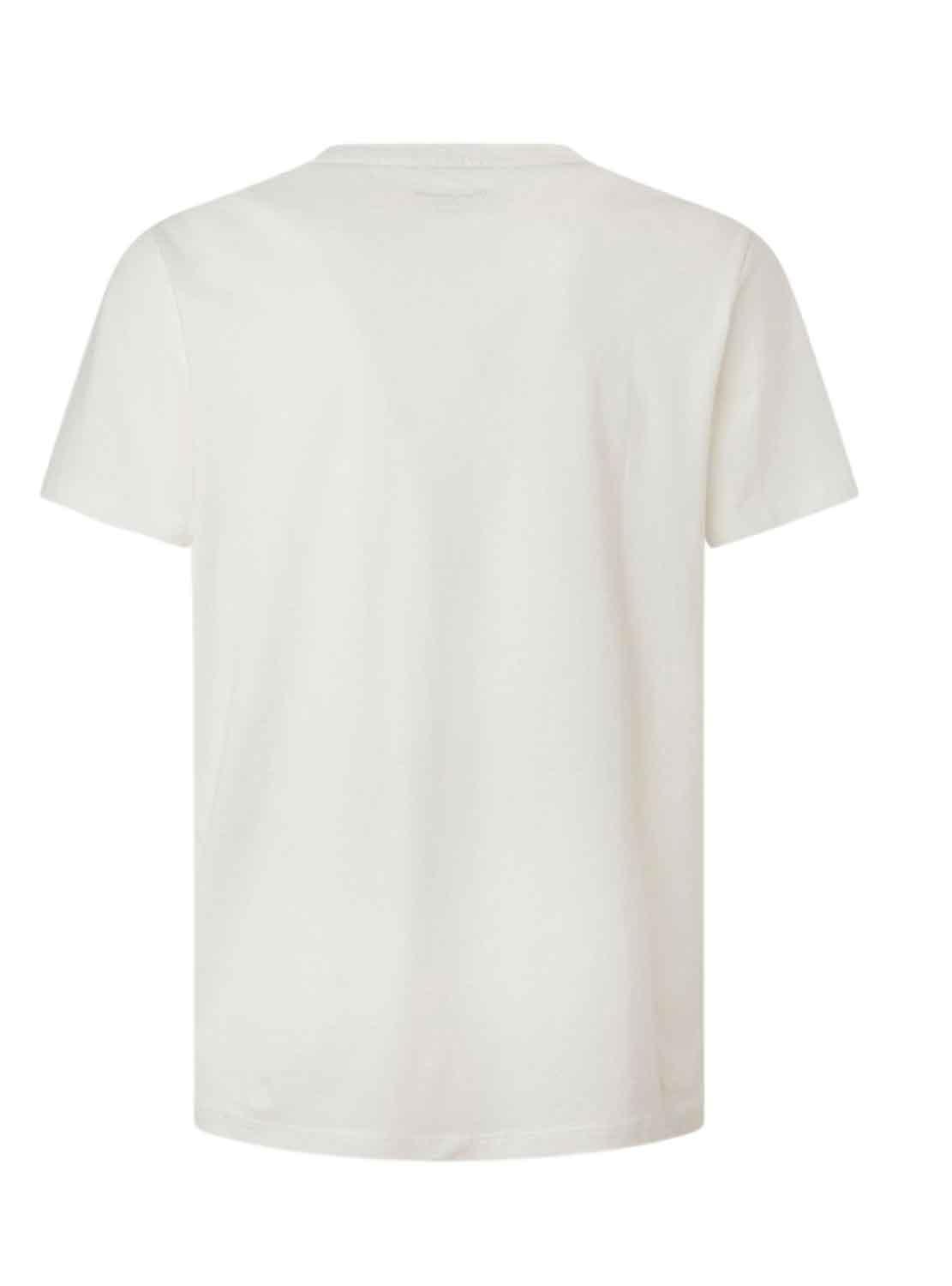 T-Shirt Pepe Jeans Wyatt Bianco per Uomo