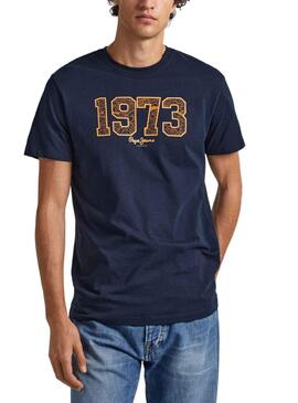 T-Shirt Pepe Jeans Wyatt Blu Blu Navy per Uomo