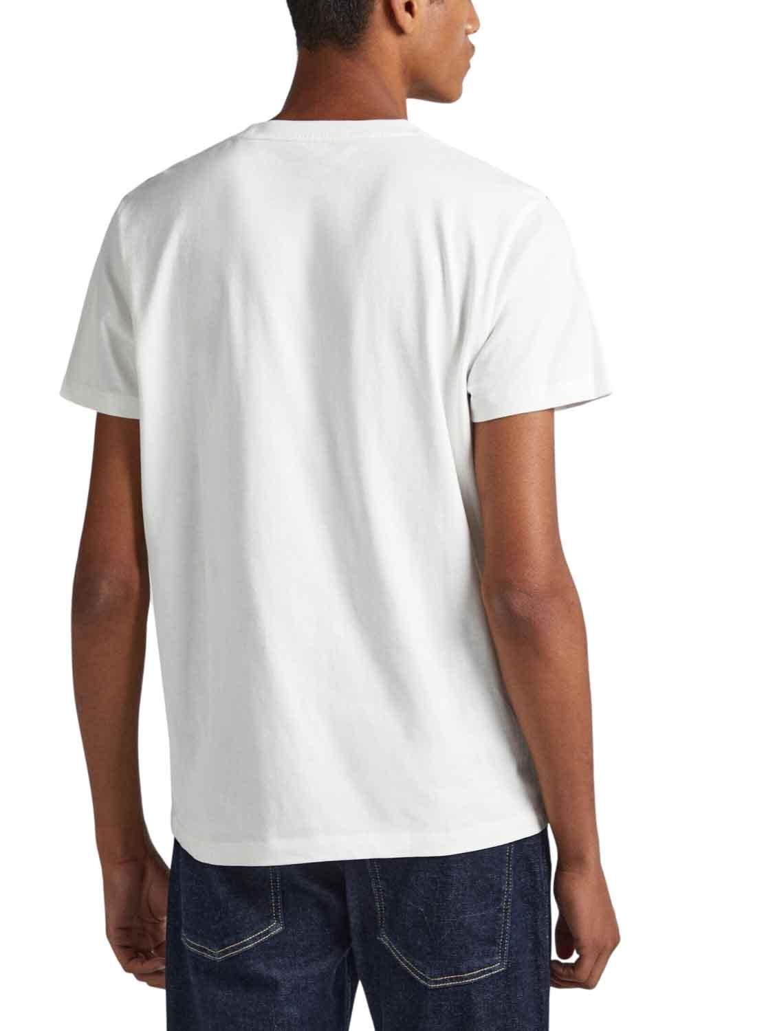 T-Shirt Pepe Jeans Woody Bianco per Uomo