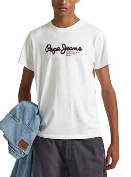 T-Shirt Pepe Jeans Wido Bianco per Uomo
