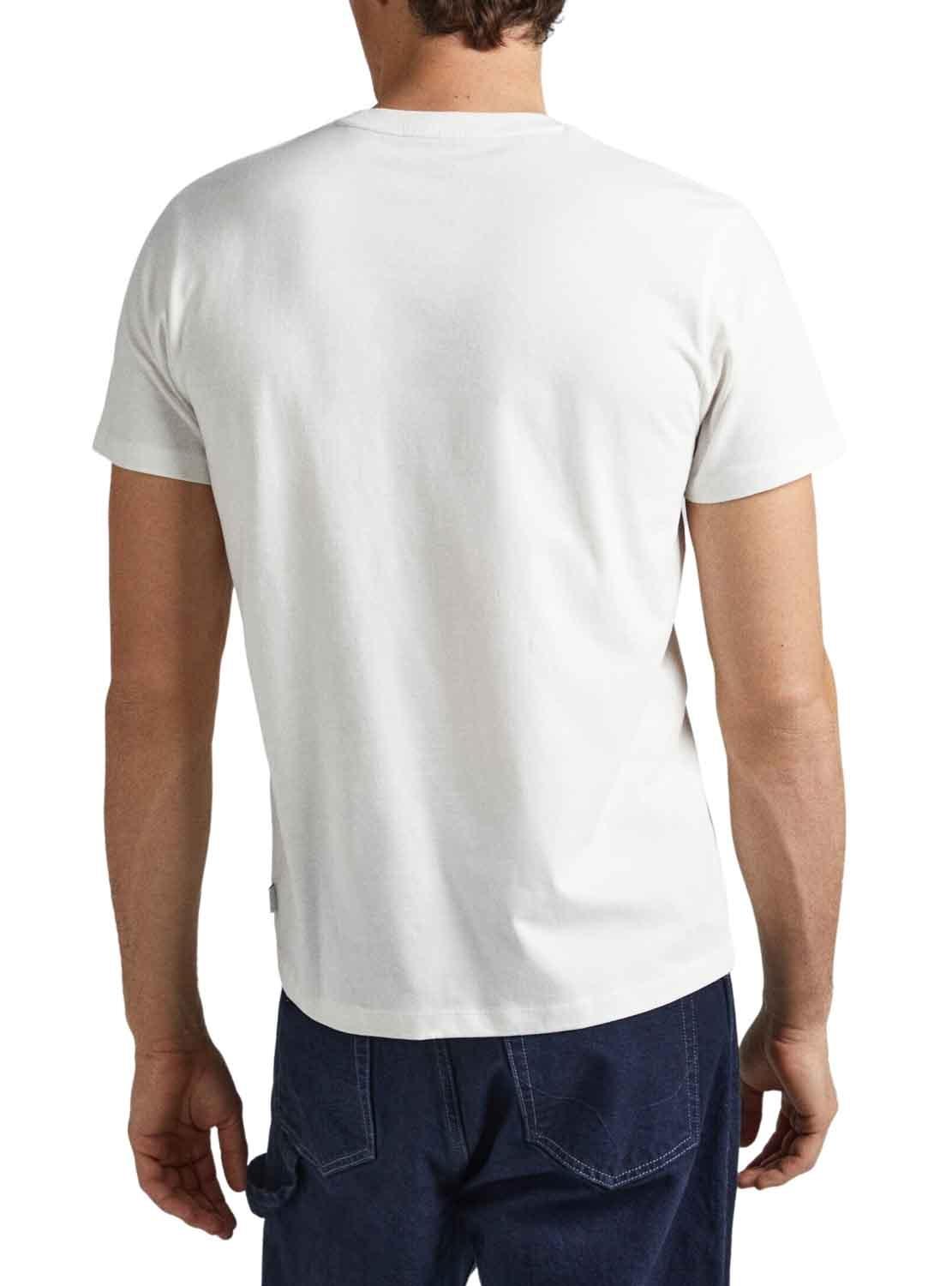 T-Shirt Pepe Jeans Westend Bianco per Uomo
