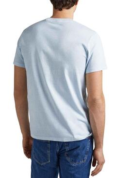 T-Shirt Pepe Jeans Kerman Blu per Uomo