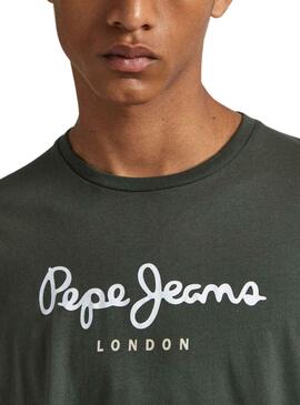 T-Shirt Pepe Jeans Eggo Long Verde per Uomo