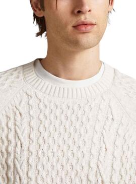 Pullover Pepe Jeans Sly Bianco per Uomo