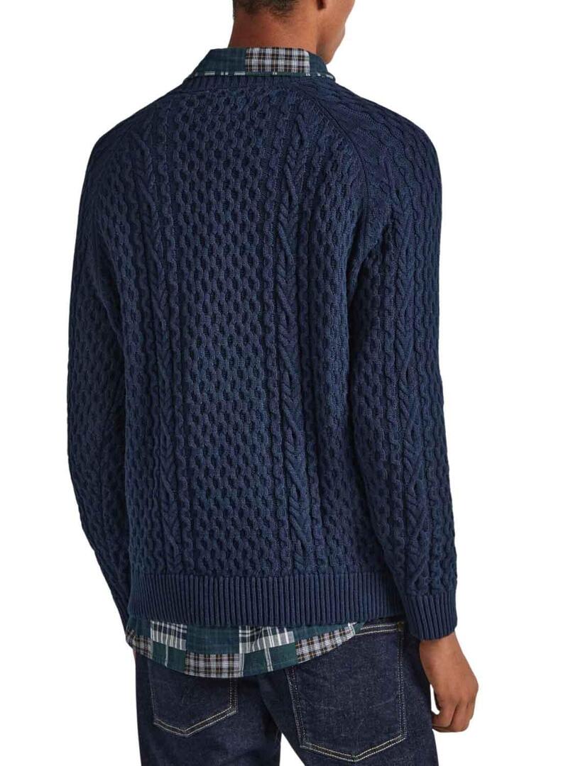 Pullover Pepe Jeans Sly Blu Navy per Uomo