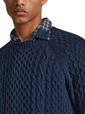 Pullover Pepe Jeans Sly Blu Navy per Uomo