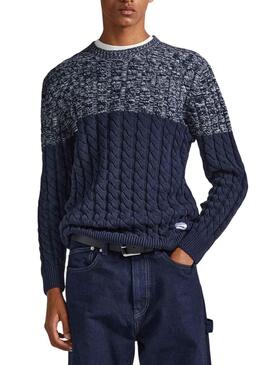 Pullover Pepe Jeans Seth Blu Navy per Uomo