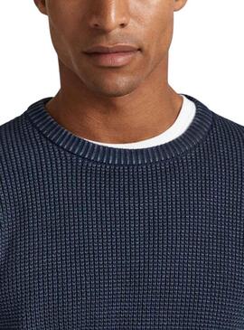 Pullover Pepe Jeans Dean Crew Blu Navy per Uomo