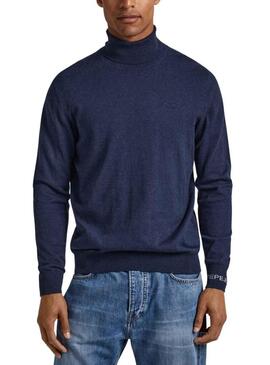 Pullover Pepe Jeans Andre Tartaruga Blu Navy per Uomo