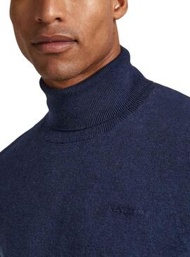 Pullover Pepe Jeans Andre Tartaruga Blu Navy per Uomo