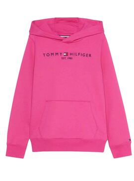 Felpa Tommy Hilfiger Essential Hoodie Rosa Bambina