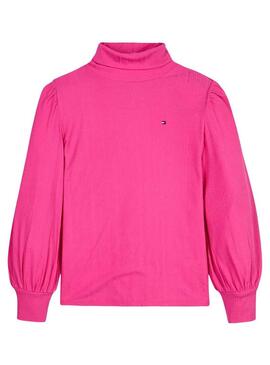 Blusa Tommy Hilfiger Irregolare Rosa per Bambina