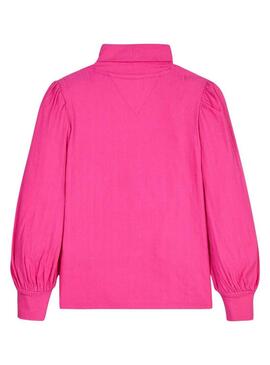 Blusa Tommy Hilfiger Irregolare Rosa per Bambina