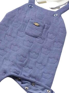 Pagliaccetto Salopette Mayoral Imbottito Blu per Neonato