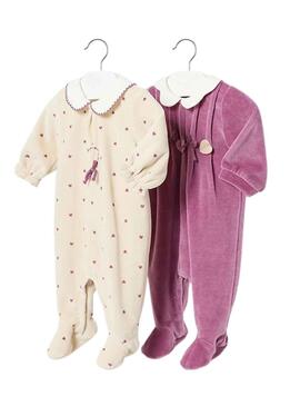 Set 2 Pagliaccetti Mayoral Tundosado Beige Bebè